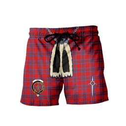 ScotsTee Shop Scottish Rait Clan Crest Men's Highland Kilt Sporran Tartan Shorts