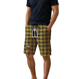 ScotsTee Shop Scottish MacLeod Clan Crest Men's Highland Kilt Sporran Tartan Shorts