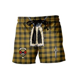 ScotsTee Shop Scottish MacLeod Clan Crest Men's Highland Kilt Sporran Tartan Shorts