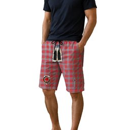 ScotsTee Shop Scottish Moubray Clan Crest Men's Highland Kilt Sporran Tartan Shorts