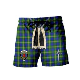 ScotsTee Shop Scottish Maitland SC Clan Crest Men's Highland Kilt Sporran Tartan Shorts
