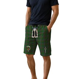 ScotsTee Shop Scottish MacAlpine Modern Clan Crest Men's Highland Kilt Sporran Tartan Shorts