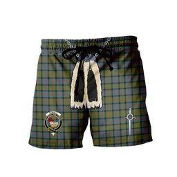 ScotsTee Shop Scottish Donald Ancient Clan Crest Men's Highland Kilt Sporran Tartan Shorts