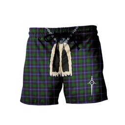 ScotsTee Shop Scottish Russell SC Men's Highland Kilt Sporran Tartan Shorts
