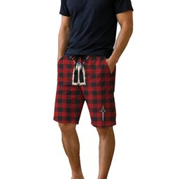 ScotsTee Shop Scottish Rob Roy Macgregor Men's Highland Kilt Sporran Tartan Shorts