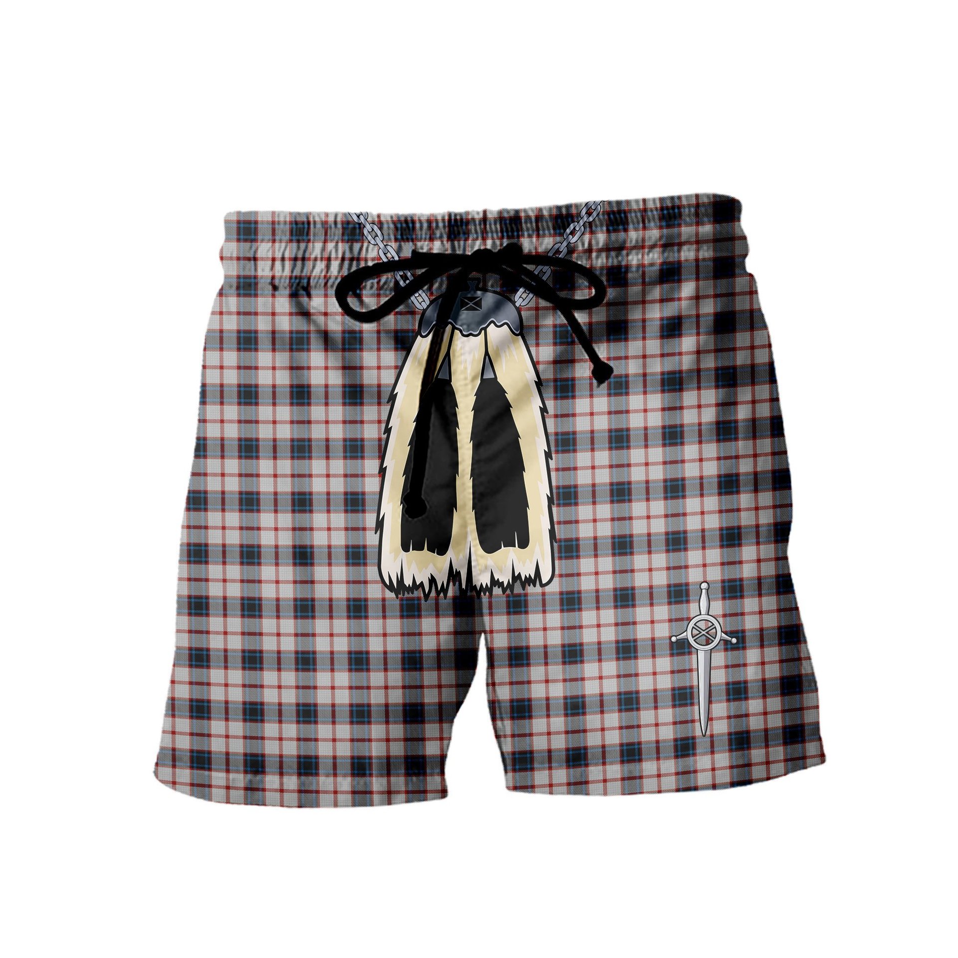 ScotsTee Shop Scottish Merrilees Dress Dance Men's Highland Kilt Sporran Tartan Shorts