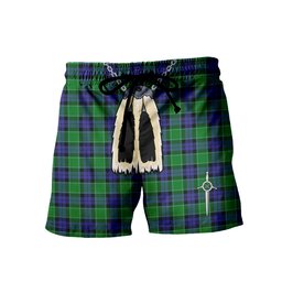 ScotsTee Shop Scottish Monteith Men's Highland Kilt Sporran Tartan Shorts