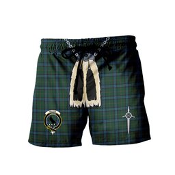 ScotsTee Shop Scottish Mackie Clan Crest Men's Highland Kilt Sporran Tartan Shorts