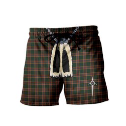 ScotsTee Shop Scottish Moran Family Ubique Men's Highland Kilt Sporran Tartan Shorts