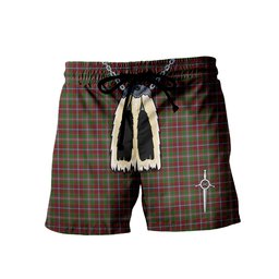 ScotsTee Shop Scottish Moray of Abercairny Men's Highland Kilt Sporran Tartan Shorts