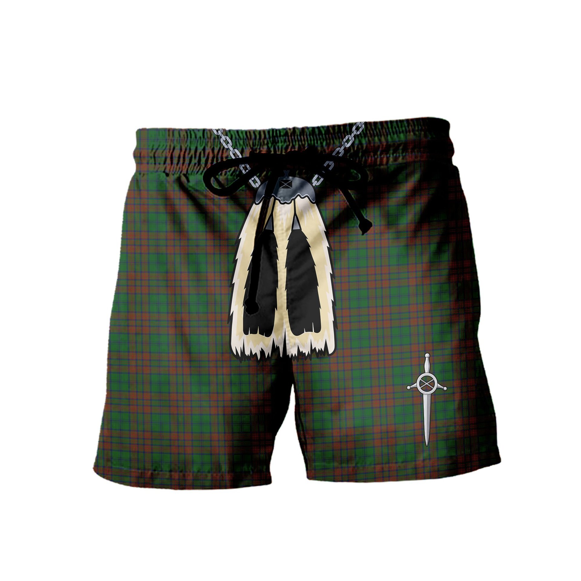 ScotsTee Shop Scottish Matheson Hunting Highland Men's Highland Kilt Sporran Tartan Shorts