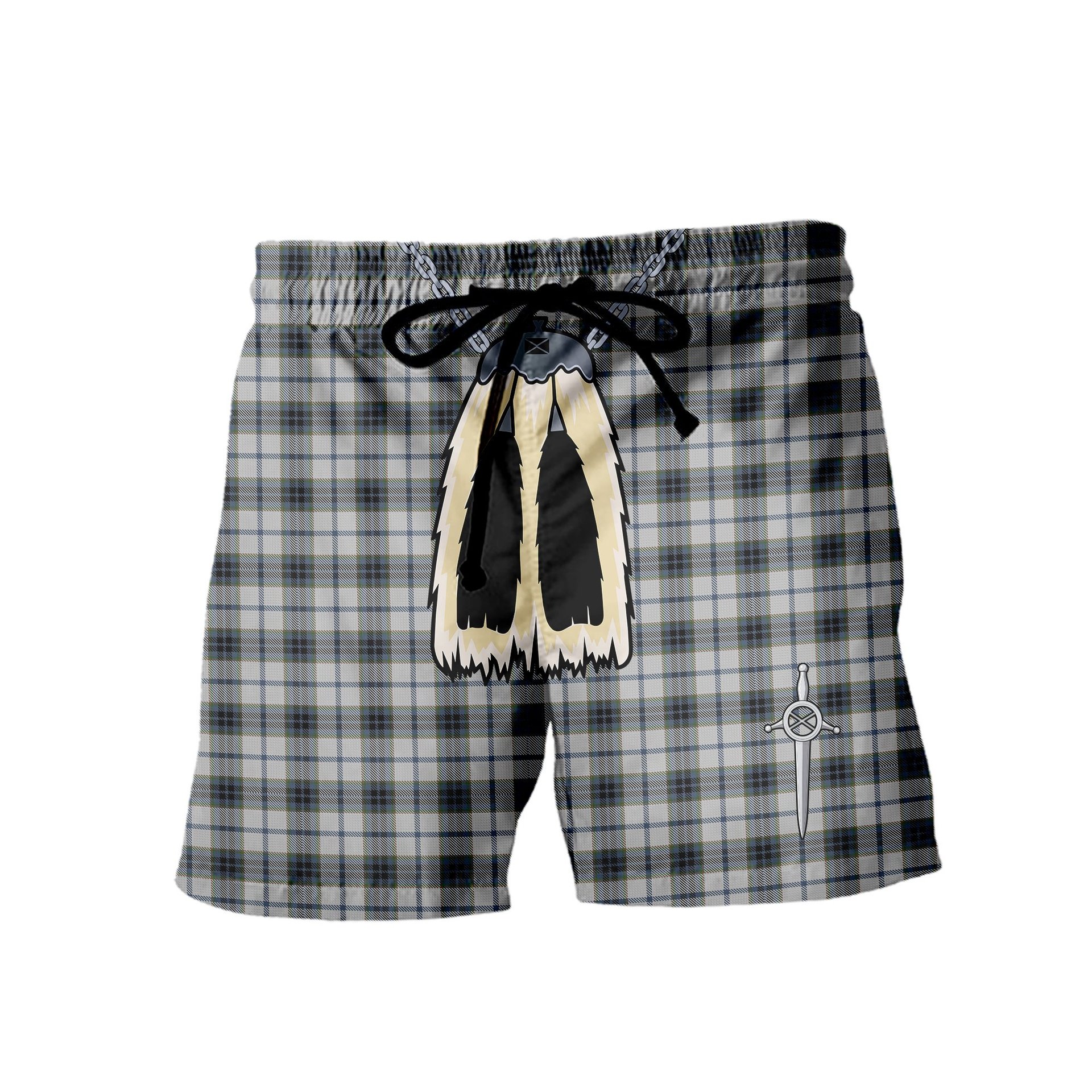 ScotsTee Shop Scottish MacTavish of Dunardry Dress Men's Highland Kilt Sporran Tartan Shorts