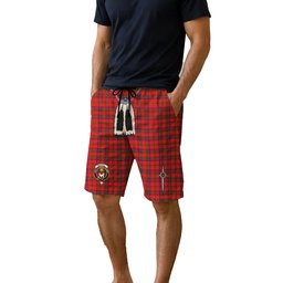 ScotsTee Shop Scottish MacColl Modern Clan Crest Men's Highland Kilt Sporran Tartan Shorts