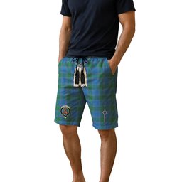 ScotsTee Shop Scottish Sutherland Hunting Ancient Clan Crest Men's Highland Kilt Sporran Tartan Shorts