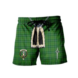 ScotsTee Shop Scottish Clephan Clan Crest Men's Highland Kilt Sporran Tartan Shorts