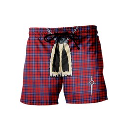 ScotsTee Shop Scottish Wishart Men's Highland Kilt Sporran Tartan Shorts
