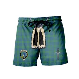 ScotsTee Shop Scottish Montgomery Ancient Clan Crest Men's Highland Kilt Sporran Tartan Shorts