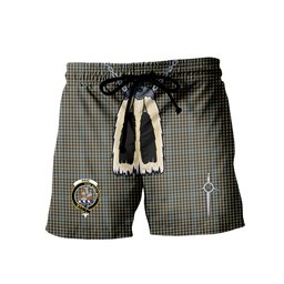 ScotsTee Shop Scottish Haig Clan Crest Men's Highland Kilt Sporran Tartan Shorts