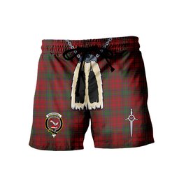 ScotsTee Shop Scottish MacDougall Clan Crest Men's Highland Kilt Sporran Tartan Shorts