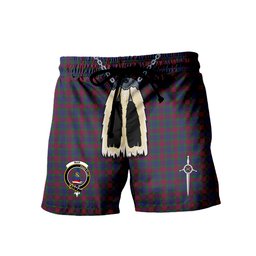ScotsTee Shop Scottish Mar Dress Clan Crest Men's Highland Kilt Sporran Tartan Shorts
