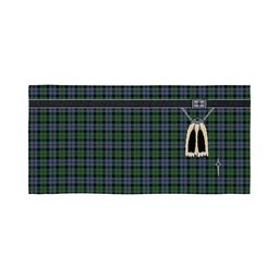 ScotsTee Shop Scottish Black Watch Coarse Kilt Ancient Clan Highland Kilt Sporran Tartan Beach Towel