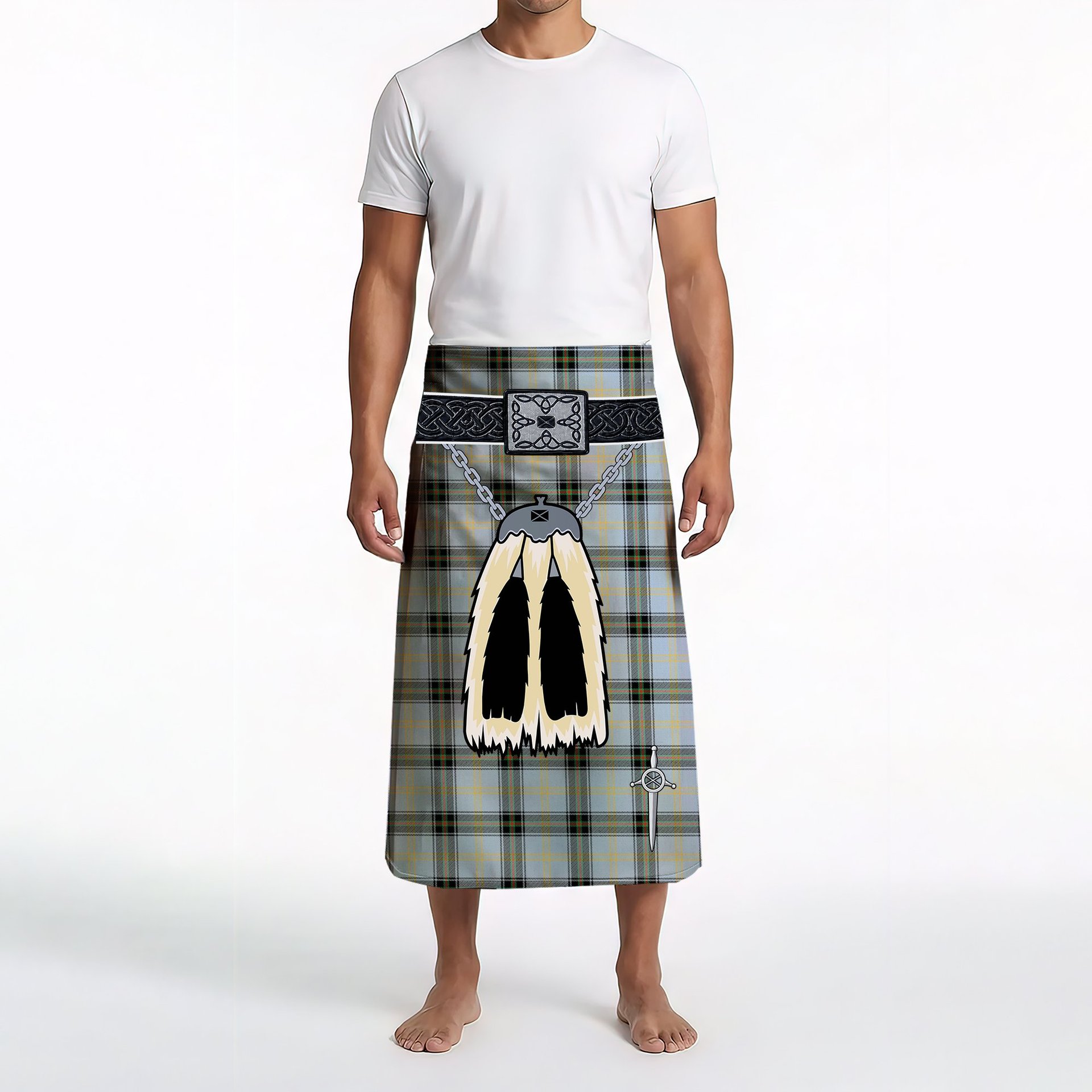ScotsTee Shop Scottish Bell of the Borders Ancient Clan Highland Kilt Sporran Tartan Beach Towel