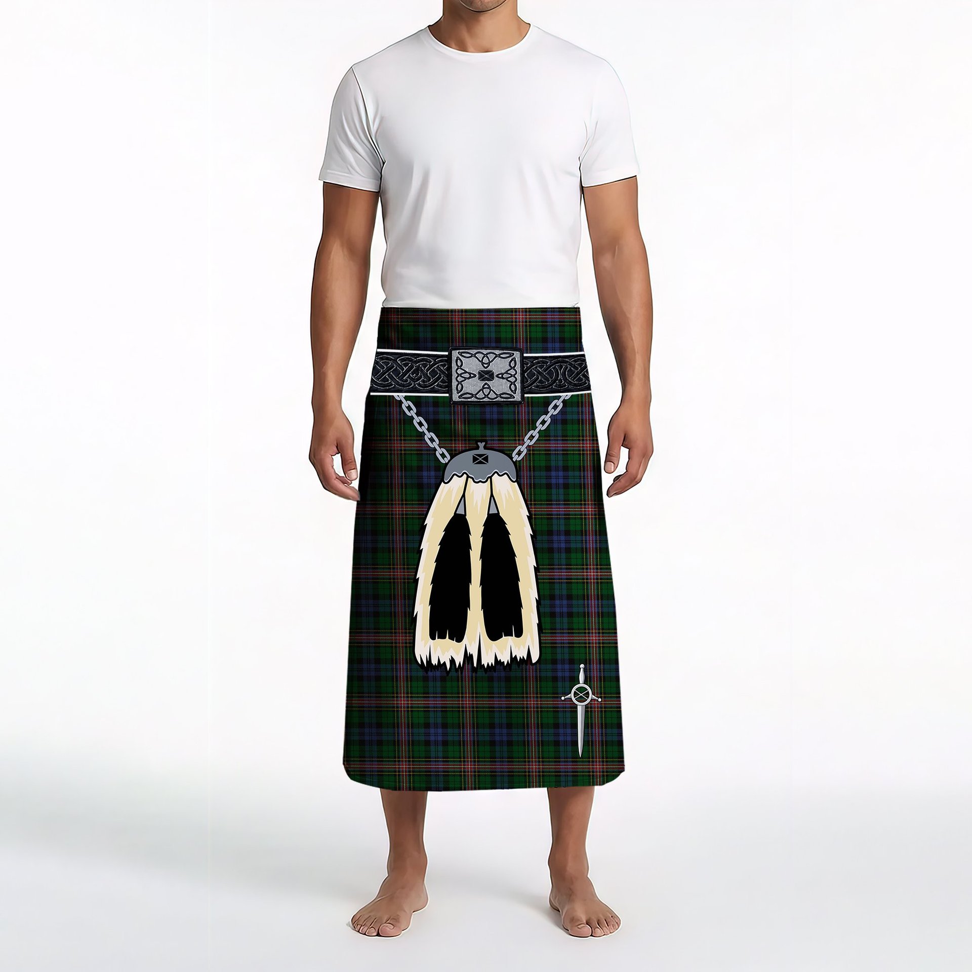 ScotsTee Shop Scottish Allison Clan Highland Kilt Sporran Tartan Beach Towel