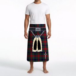 ScotsTee Shop Scottish Allison Red Clan Highland Kilt Sporran Tartan Beach Towel