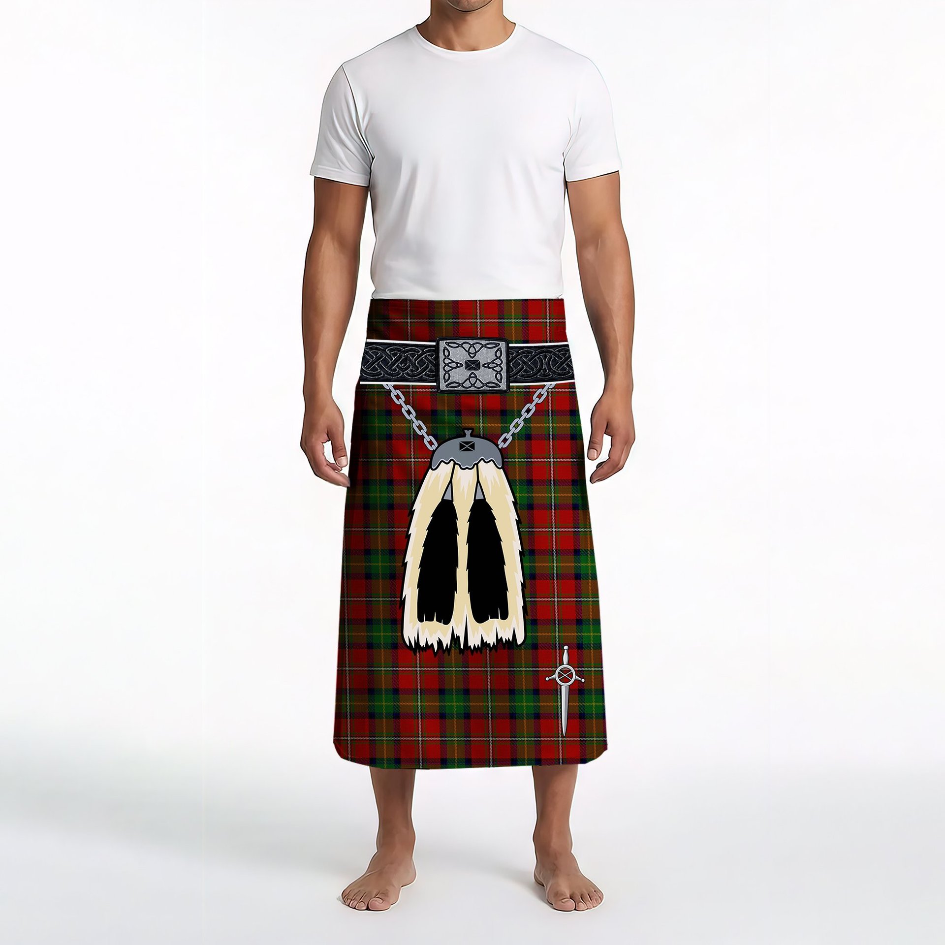 ScotsTee Shop Scottish Boyd Clan Highland Kilt Sporran Tartan Beach Towel