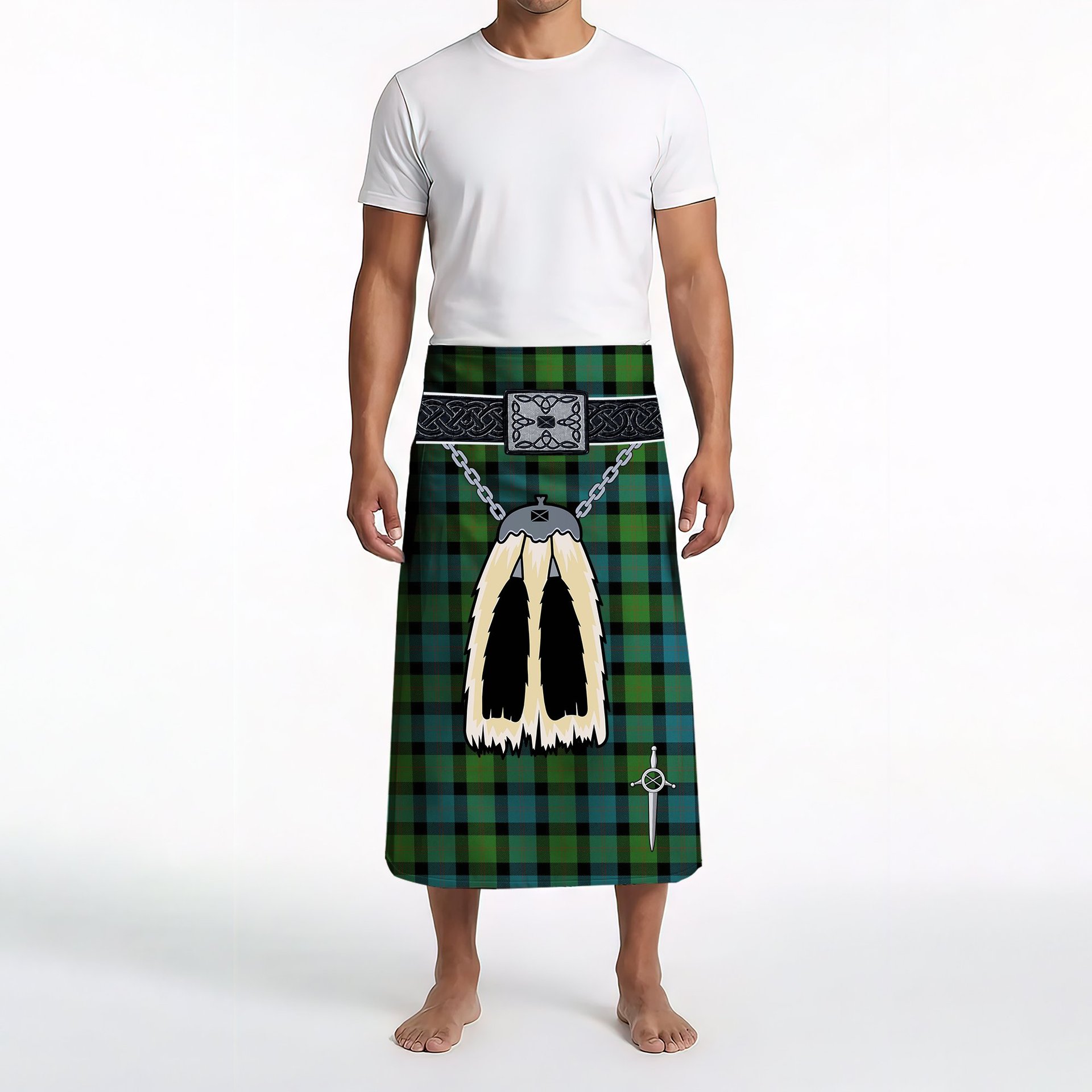 ScotsTee Shop Scottish Blair Ancient Clan Highland Kilt Sporran Tartan Beach Towel