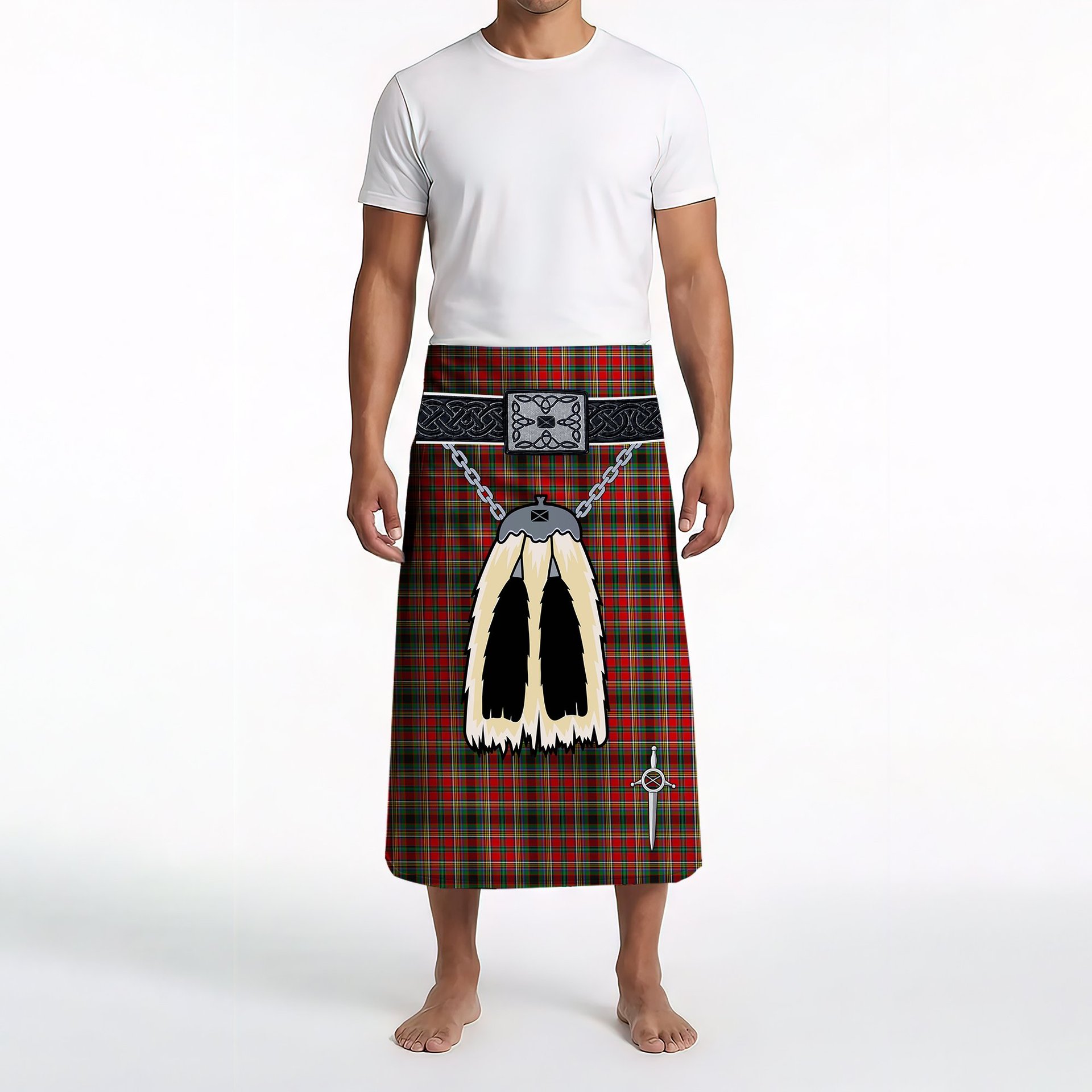 ScotsTee Shop Scottish Anderson of Arbrake SC Clan Highland Kilt Sporran Tartan Beach Towel