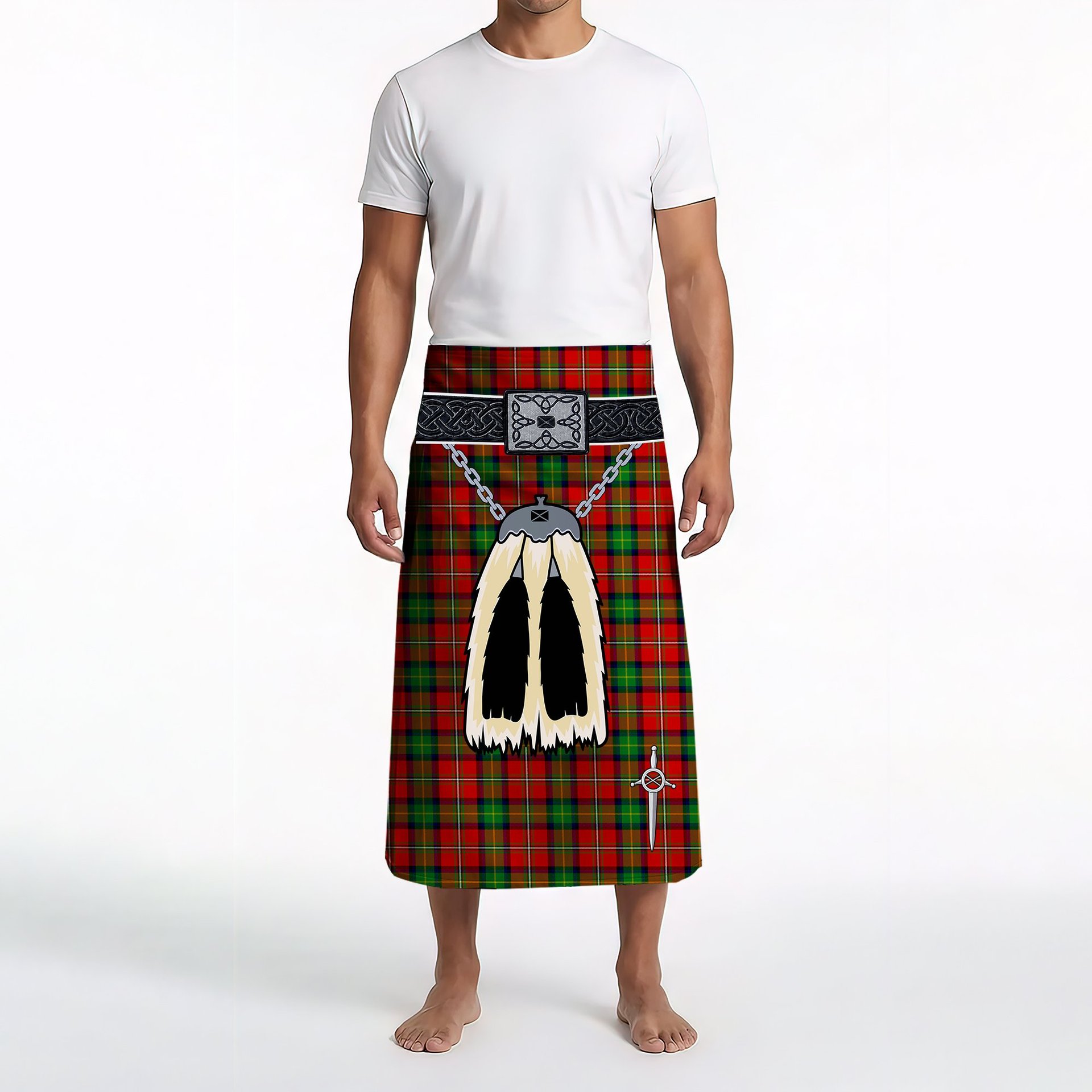 ScotsTee Shop Scottish Boyd Modern Clan Highland Kilt Sporran Tartan Beach Towel