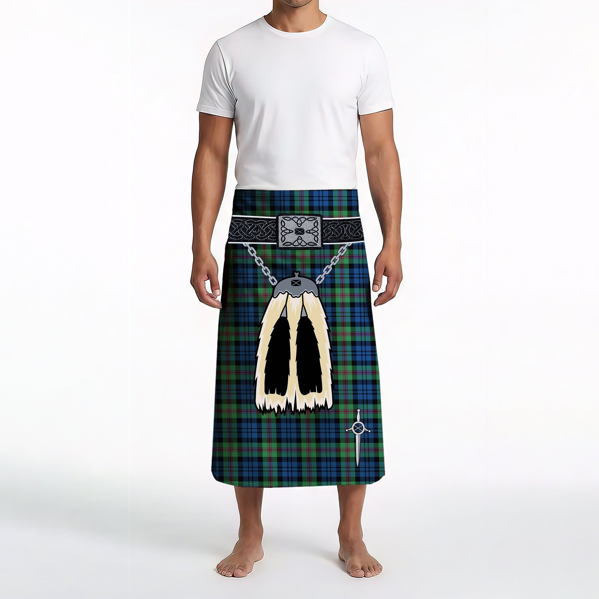 ScotsTee Shop Scottish Baird Ancient Clan Highland Kilt Sporran Tartan Beach Towel
