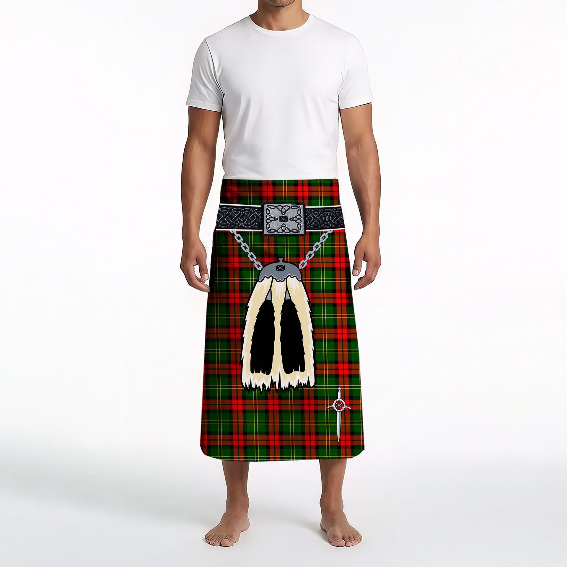 ScotsTee Shop Scottish Blackstock Clan Highland Kilt Sporran Tartan Beach Towel