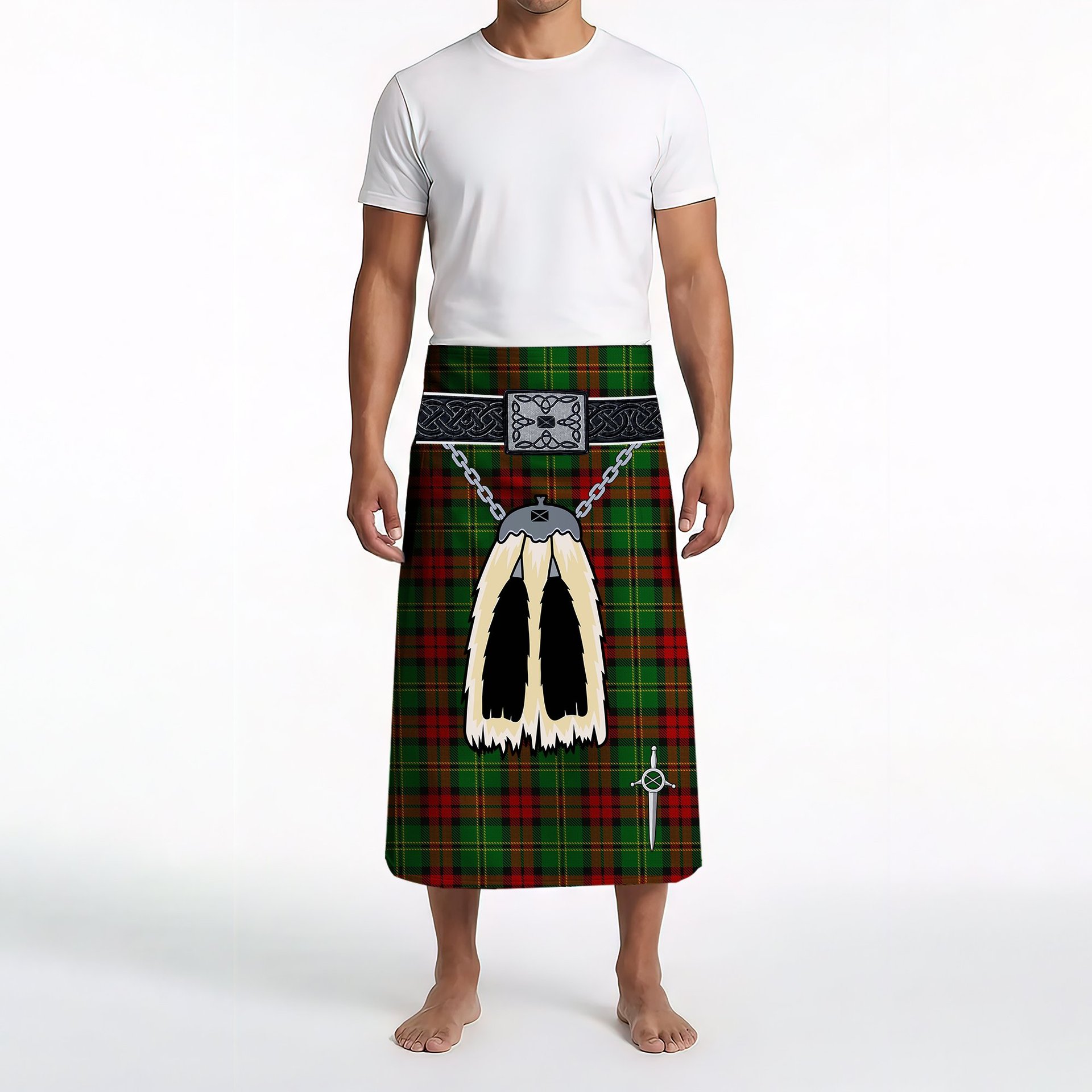 ScotsTee Shop Scottish Blackstock Hunting Clan Highland Kilt Sporran Tartan Beach Towel