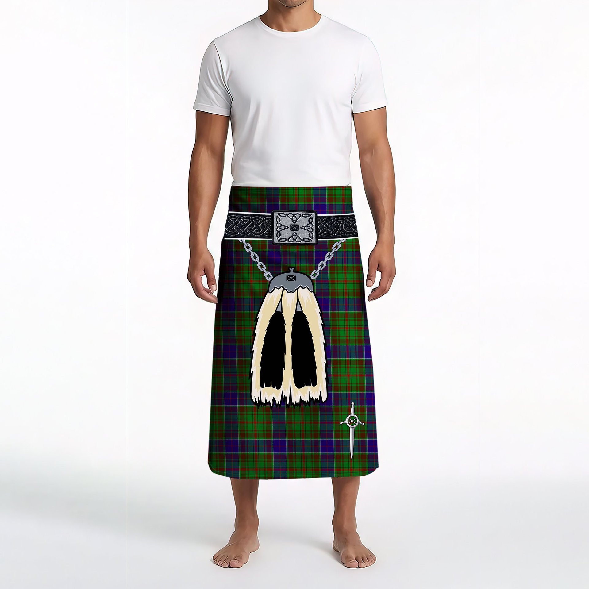 ScotsTee Shop Scottish Adam Clan Highland Kilt Sporran Tartan Beach Towel