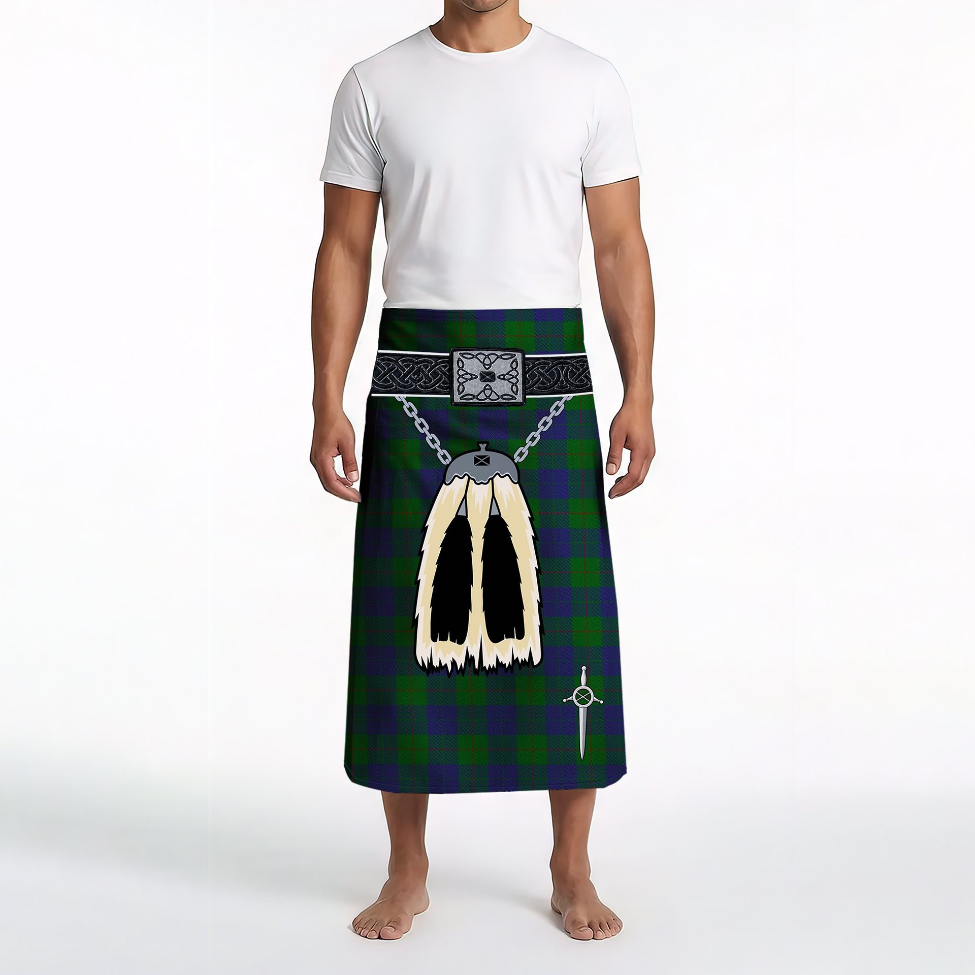 ScotsTee Shop Scottish Barclay Clan Highland Kilt Sporran Tartan Beach Towel