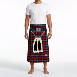 ScotsTee Shop Scottish Baillie of Polkemmet Red Clan Highland Kilt Sporran Tartan Beach Towel