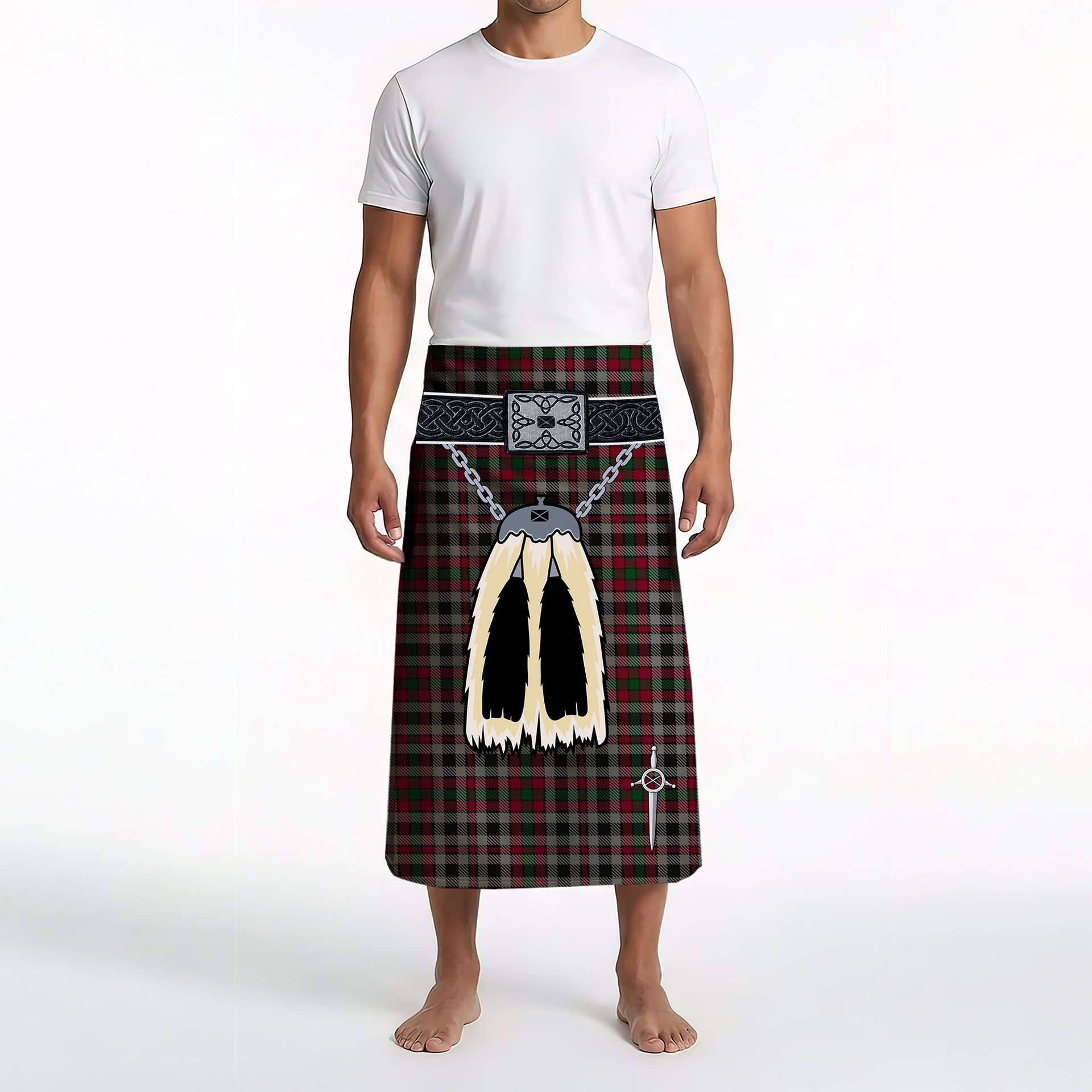 ScotsTee Shop Scottish Borthwick Clan Highland Kilt Sporran Tartan Beach Towel