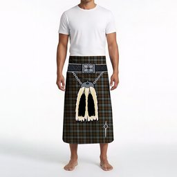 ScotsTee Shop Scottish BlackWatch Weathered Clan Highland Kilt Sporran Tartan Beach Towel