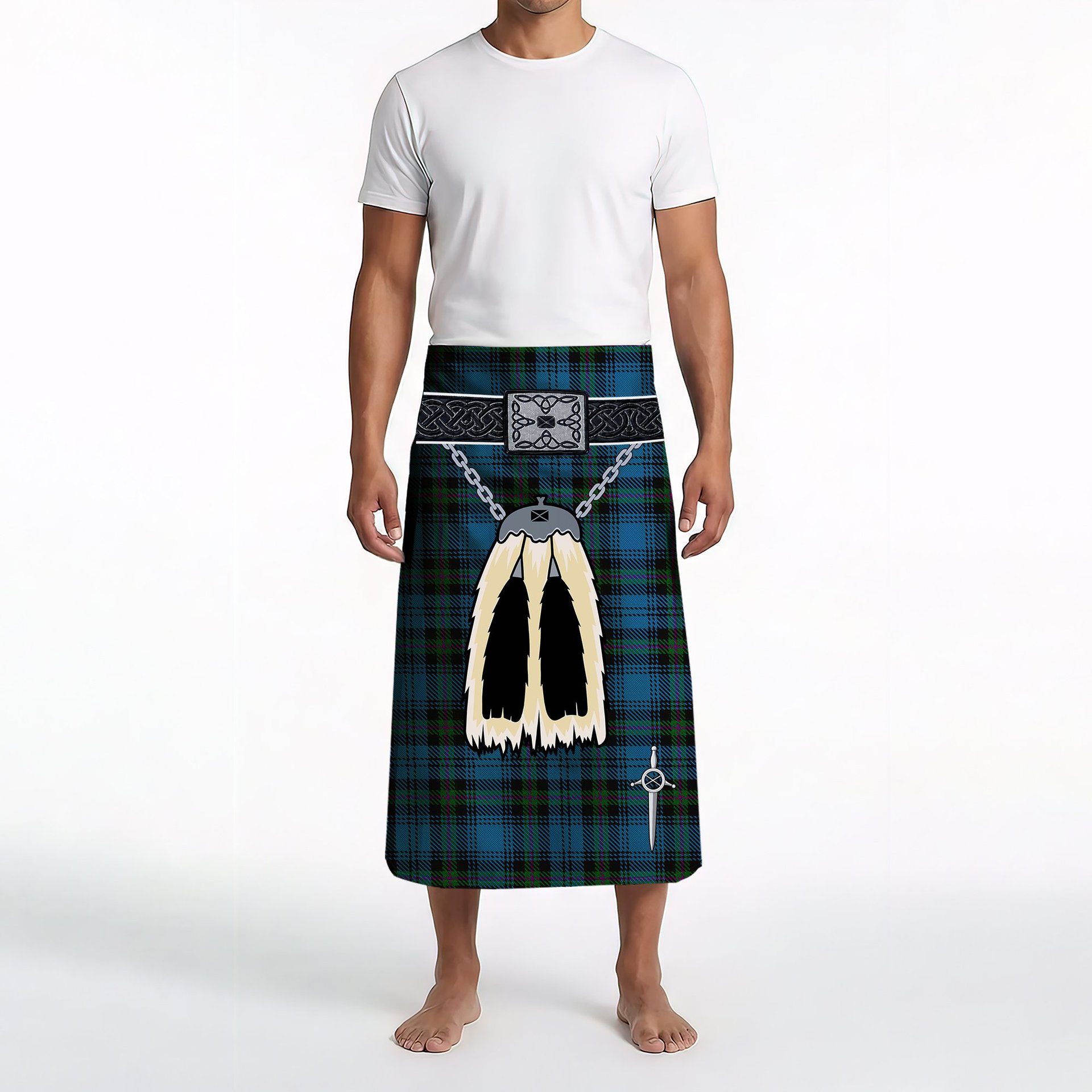 ScotsTee Shop Scottish Blanton Clan Highland Kilt Sporran Tartan Beach Towel