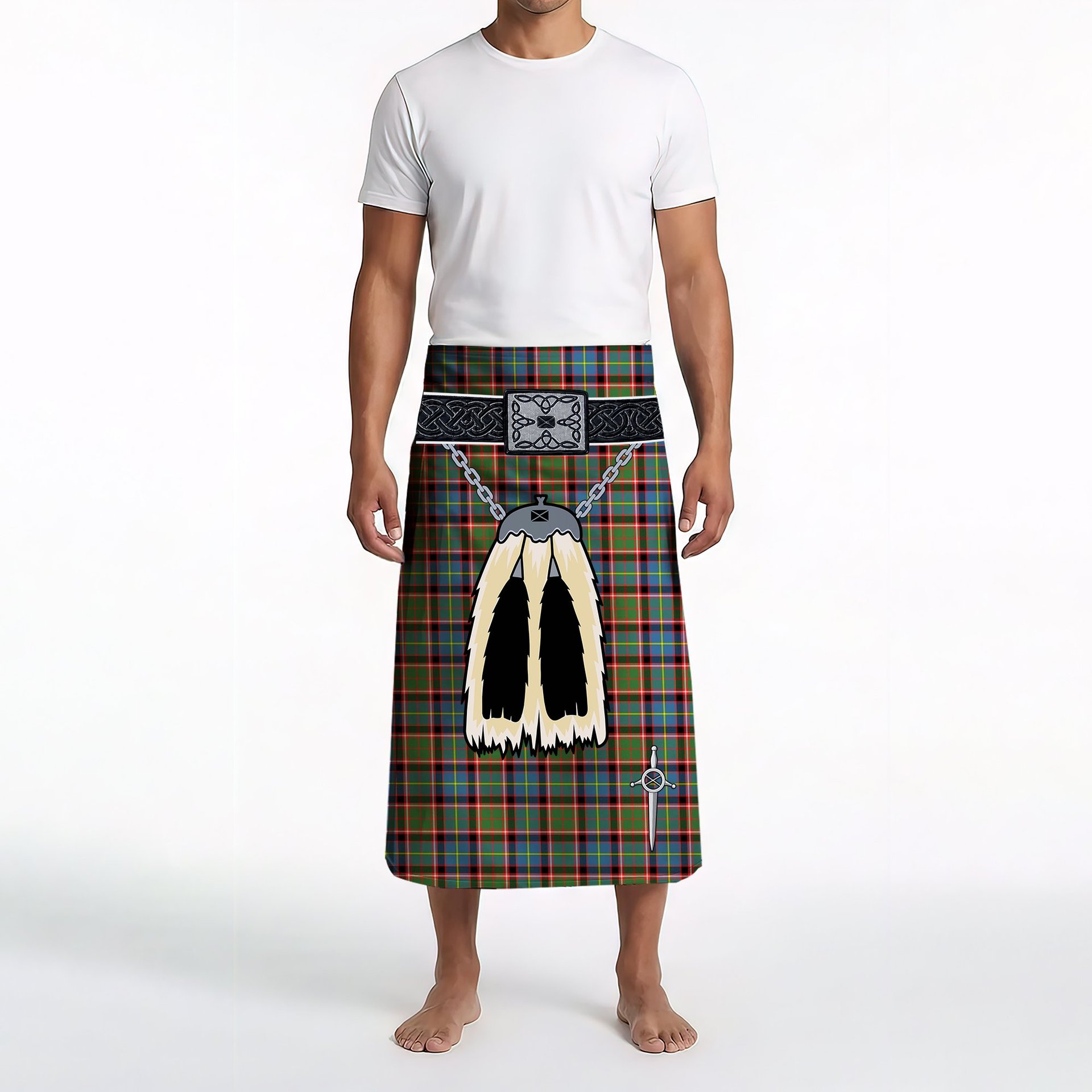 ScotsTee Shop Scottish Aikenhead Clan Highland Kilt Sporran Tartan Beach Towel