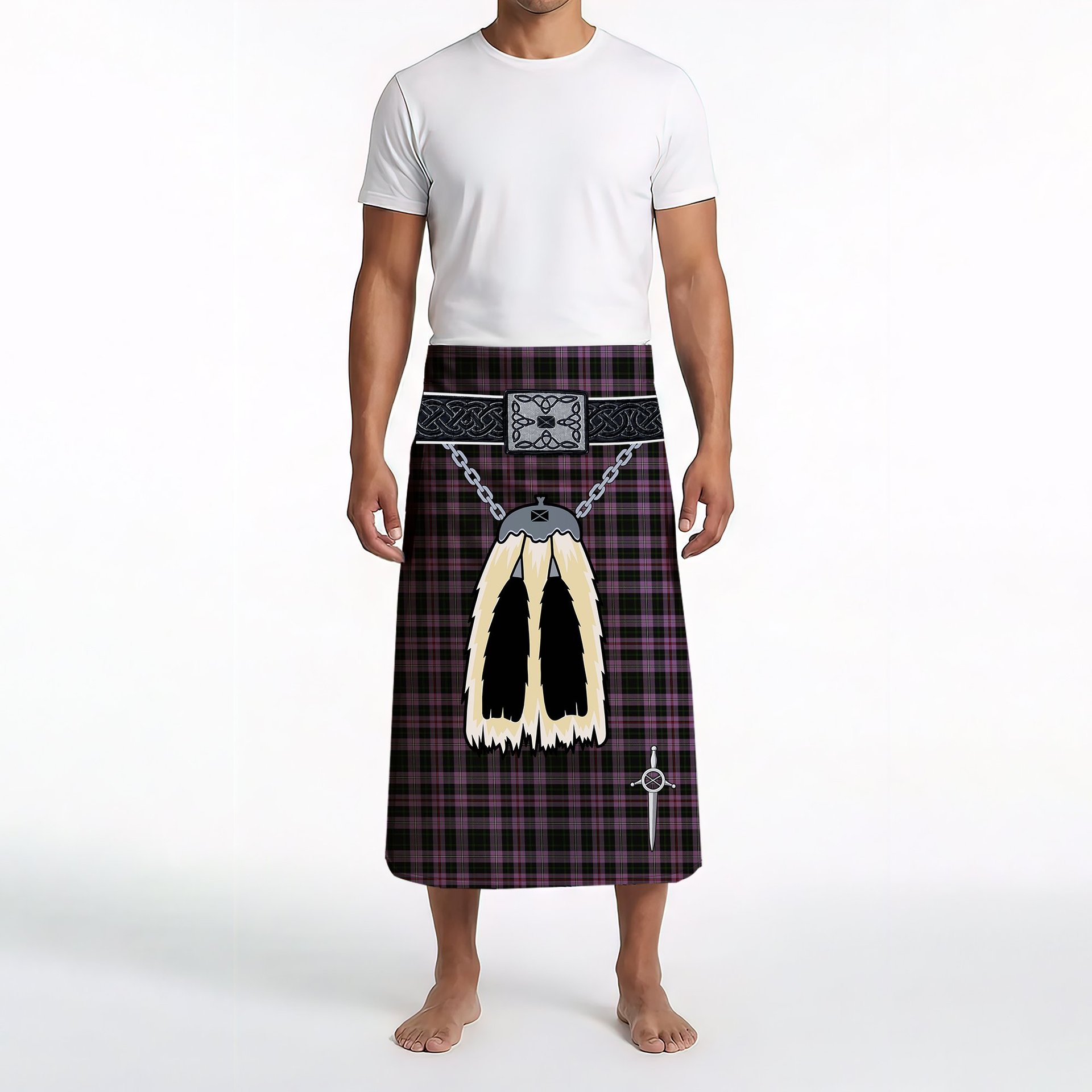ScotsTee Shop Scottish Chapman Clan Highland Kilt Sporran Tartan Beach Towel