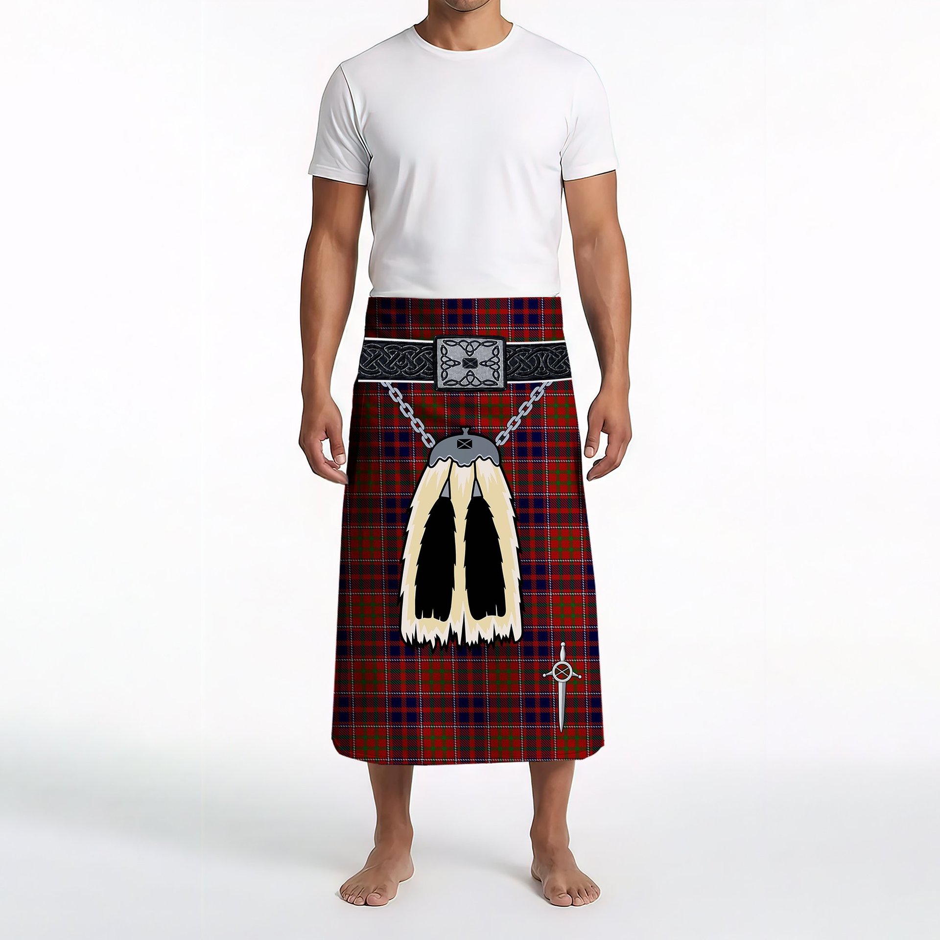 ScotsTee Shop Scottish Cameron of Locheil Original Clan Highland Kilt Sporran Tartan Beach Towel
