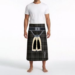 ScotsTee Shop Scottish Drummond Grey Clan Highland Kilt Sporran Tartan Beach Towel