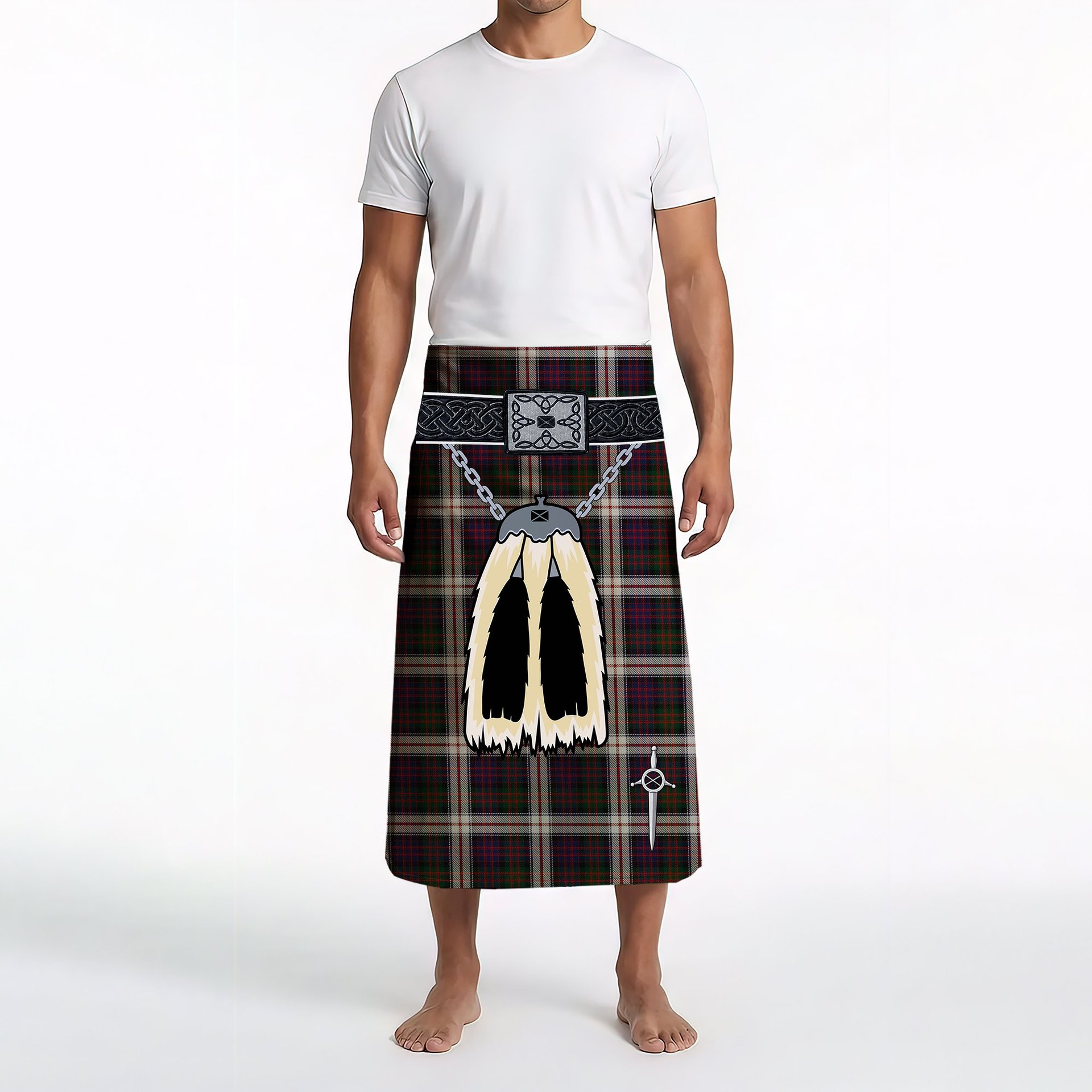 ScotsTee Shop Scottish Donald Dress Clan Highland Kilt Sporran Tartan Beach Towel