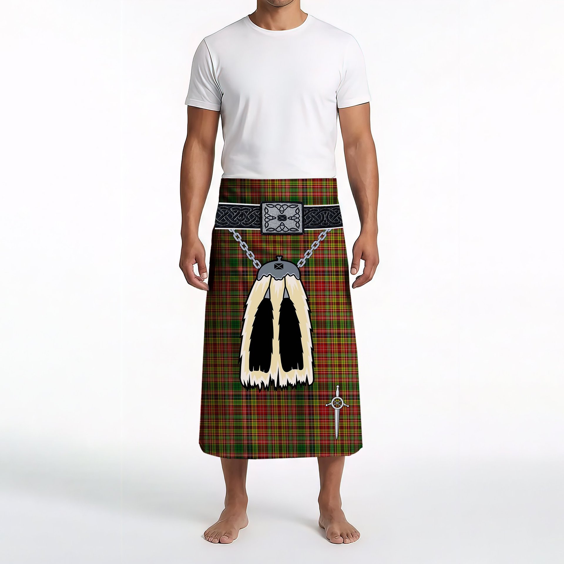 ScotsTee Shop Scottish Drummond of Strathallan Clan Highland Kilt Sporran Tartan Beach Towel