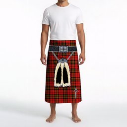 ScotsTee Shop Scottish Brodie Red Modern Clan Highland Kilt Sporran Tartan Beach Towel