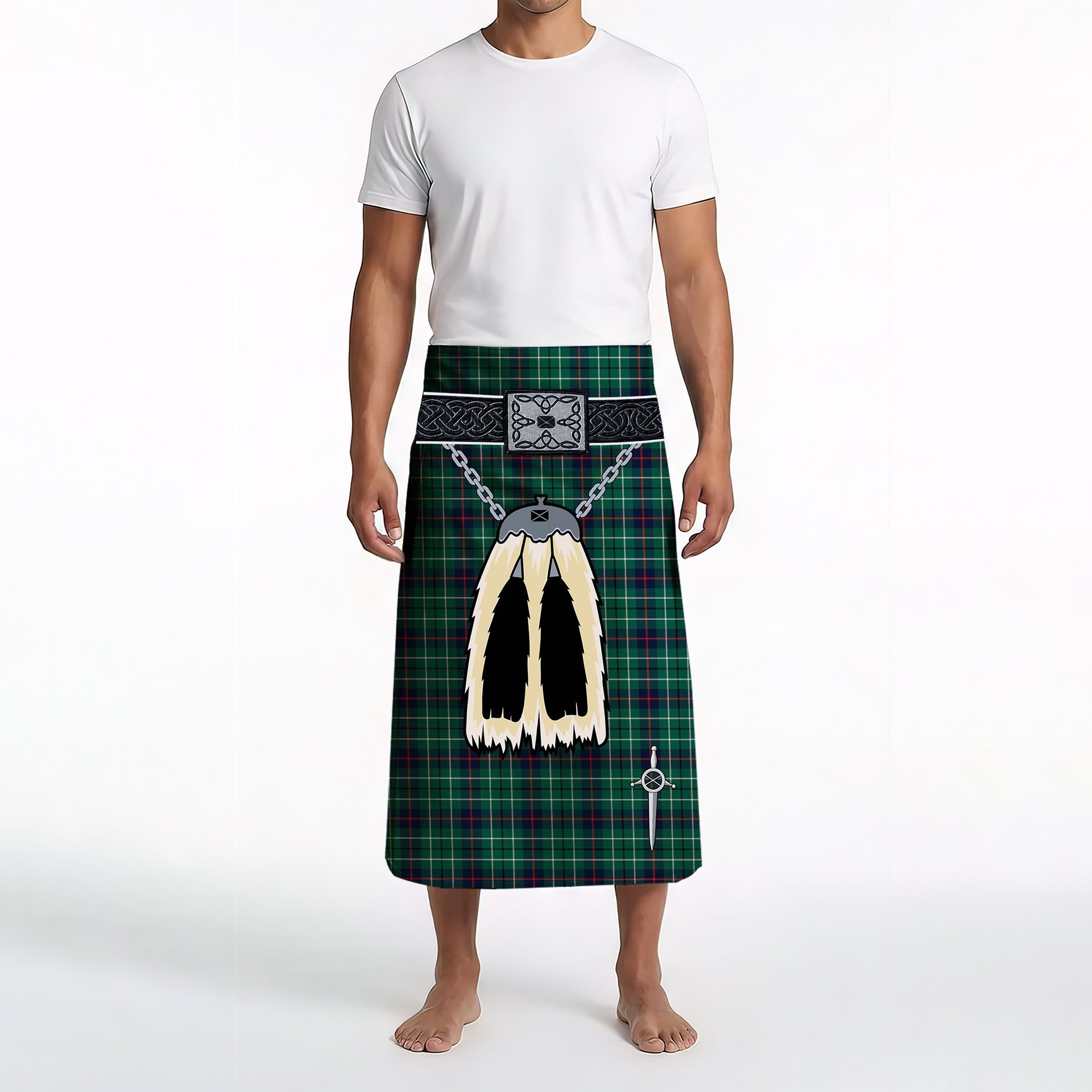 ScotsTee Shop Scottish Duncan Modern Clan Clan Highland Kilt Sporran Tartan Beach Towel