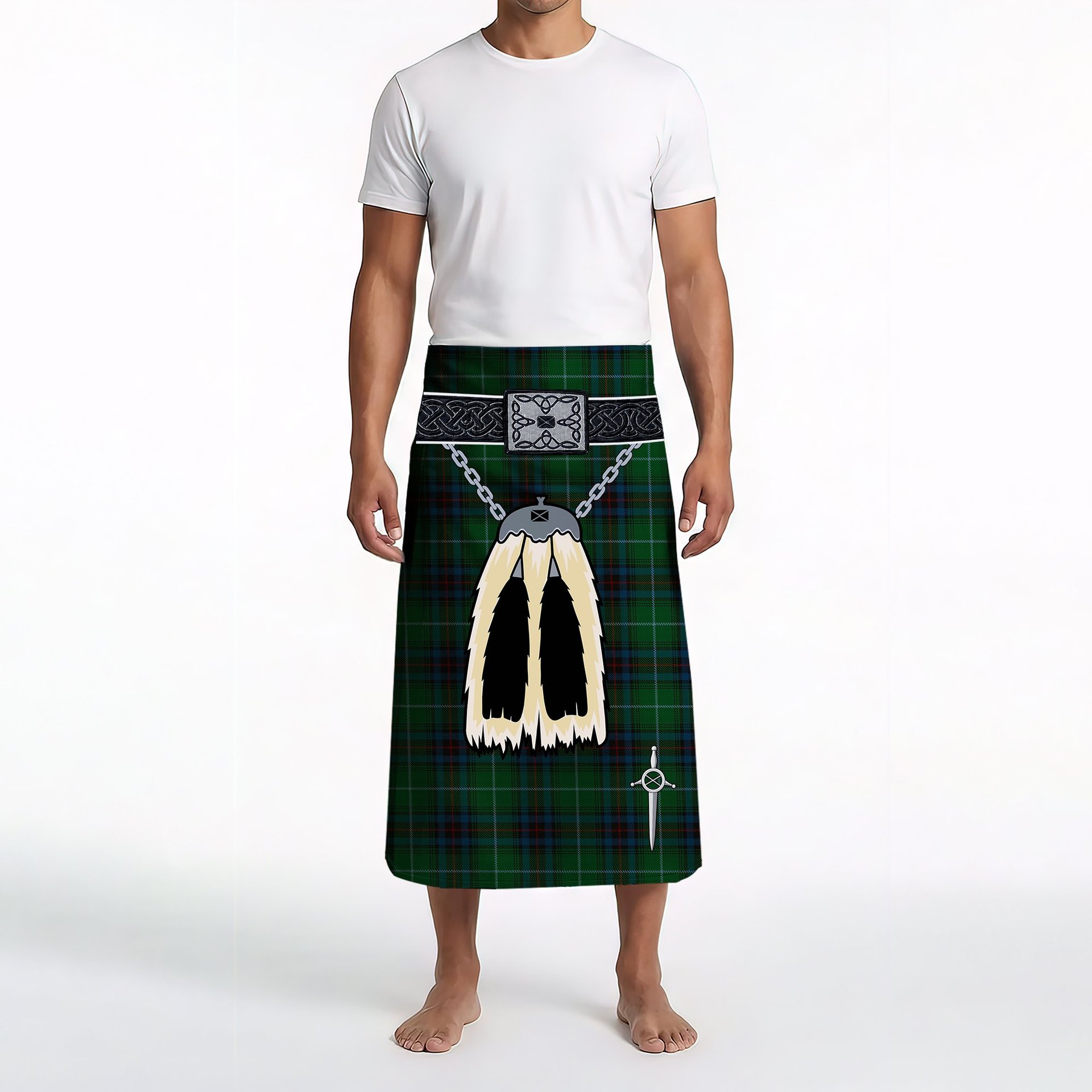 ScotsTee Shop Scottish Cash MacTavish Clan Highland Kilt Sporran Tartan Beach Towel